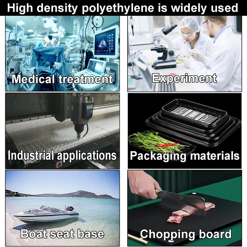 GLN High-Density Polyethylene (HDPE) Plastic Sheet 1/8" Thick 12" X 16"- Black HDPE Sheet,for Machining, Home Improvements, DIY Projects, Engineering,High-Density Polyethylene Plastic Block (Pack of 2) - Image 5